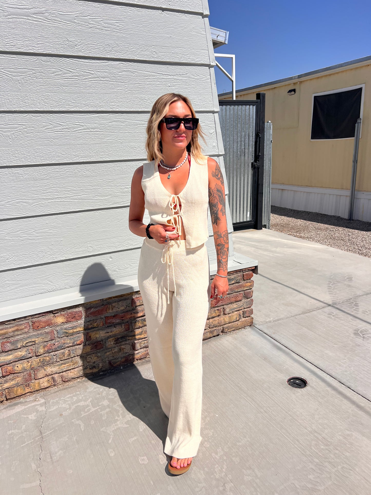 Christy Tie Top & Pants Set