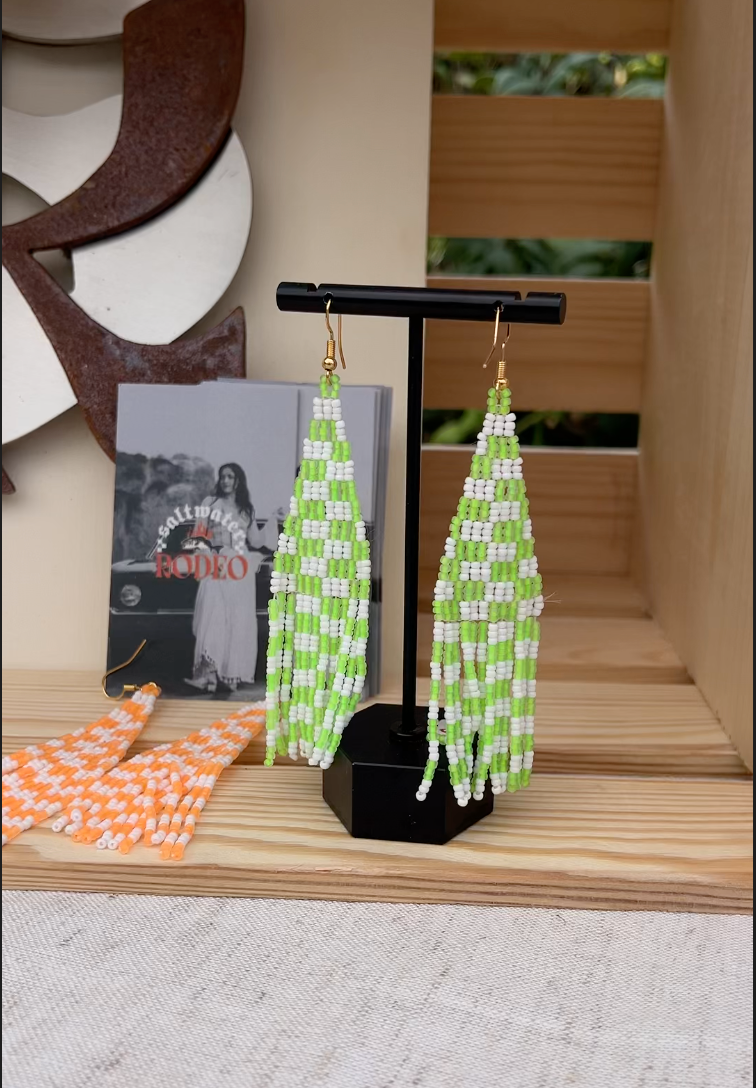Checked Out - Handmade Earrings by Alchemist Studio