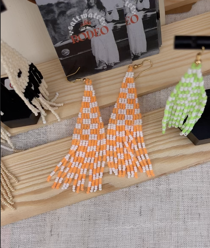 Checked Out - Handmade Earrings by Alchemist Studio