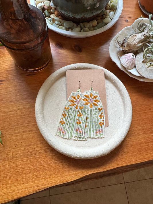 Flower Power Beaded Earrings