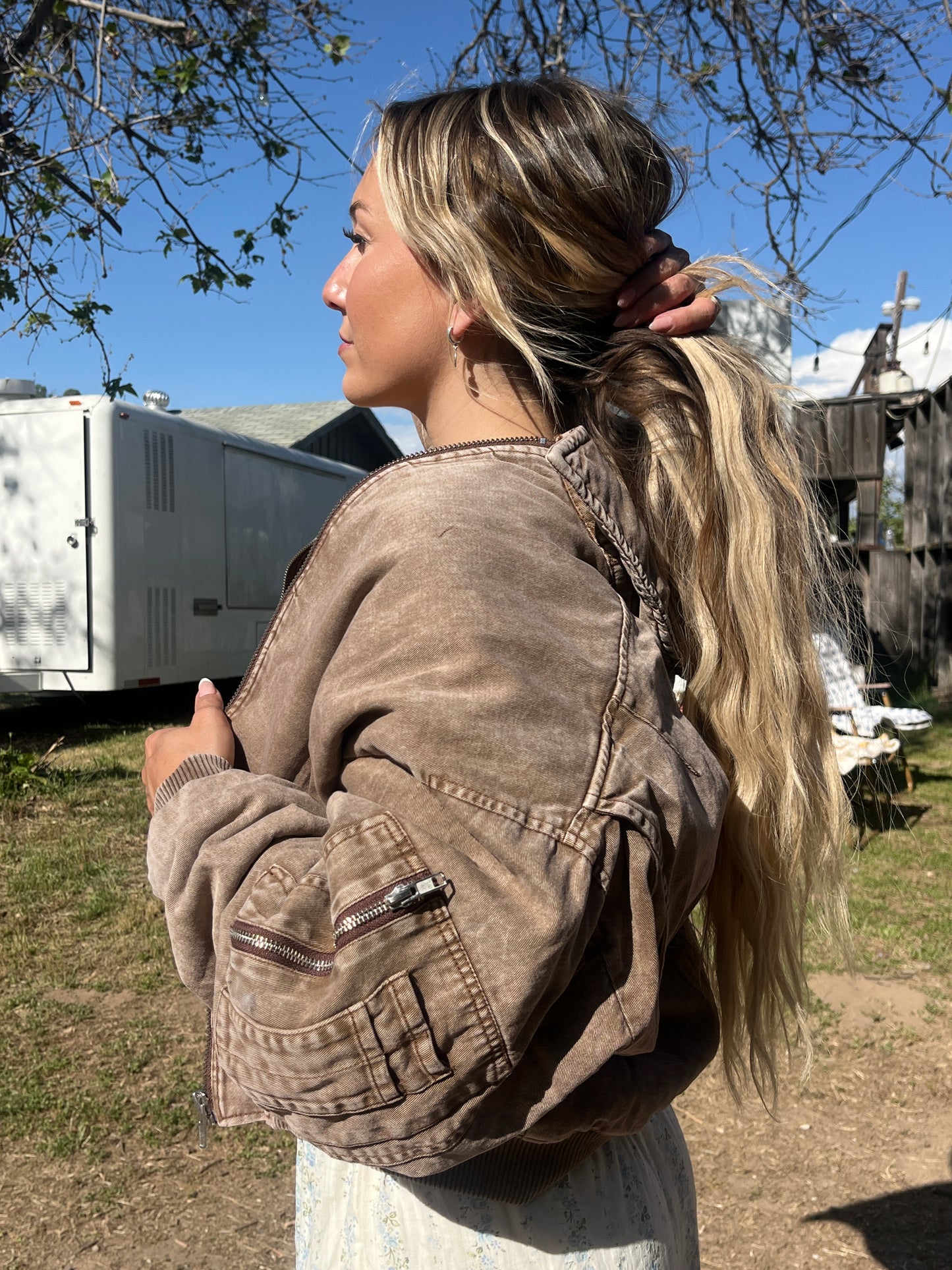 Denim Bomber Jacket
