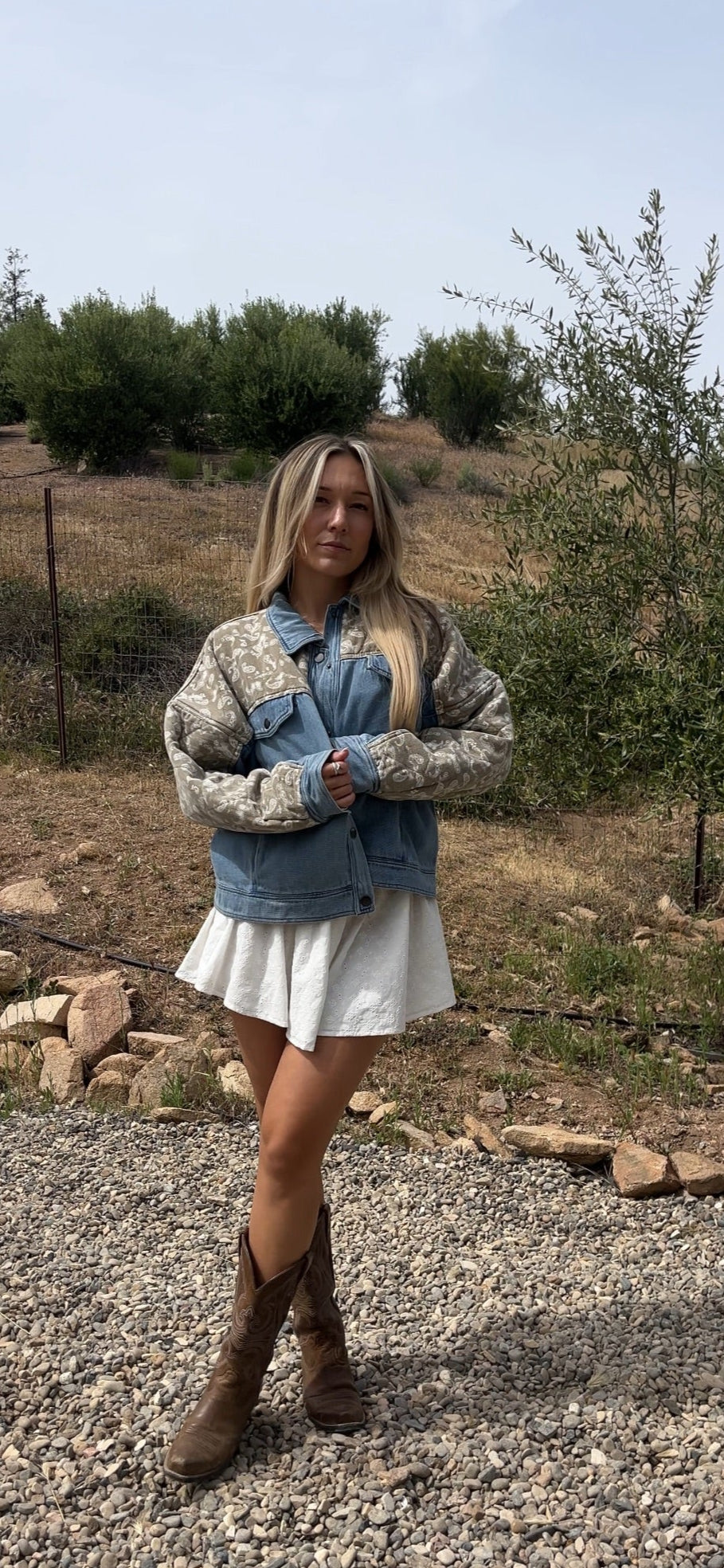 Paisley denim jacket