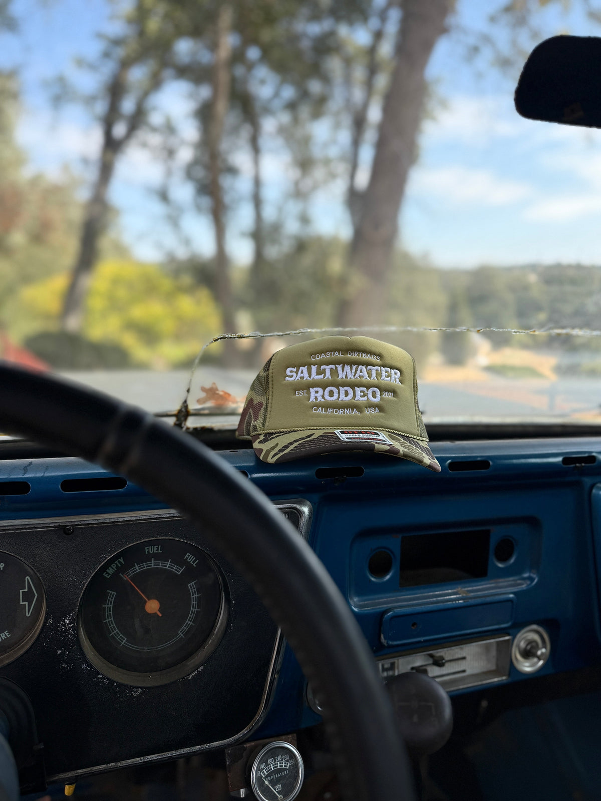 BACKROADS Adult Foam Trucker — Olive Camo