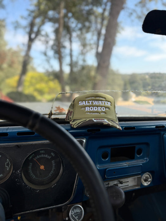 BACKROADS Adult Foam Trucker — Olive Camo