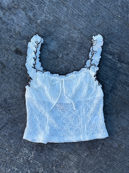 Lace Ruffle Tank