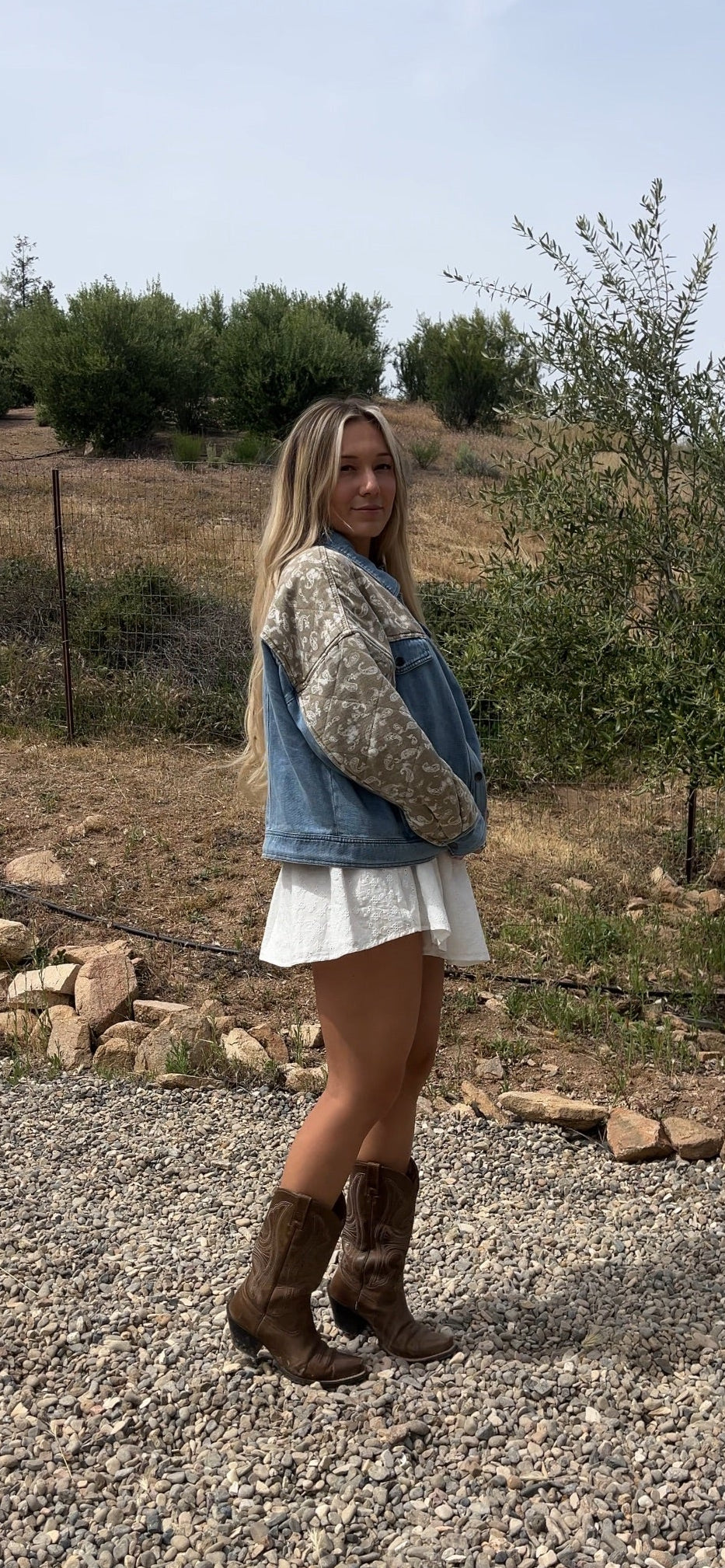 Paisley denim jacket