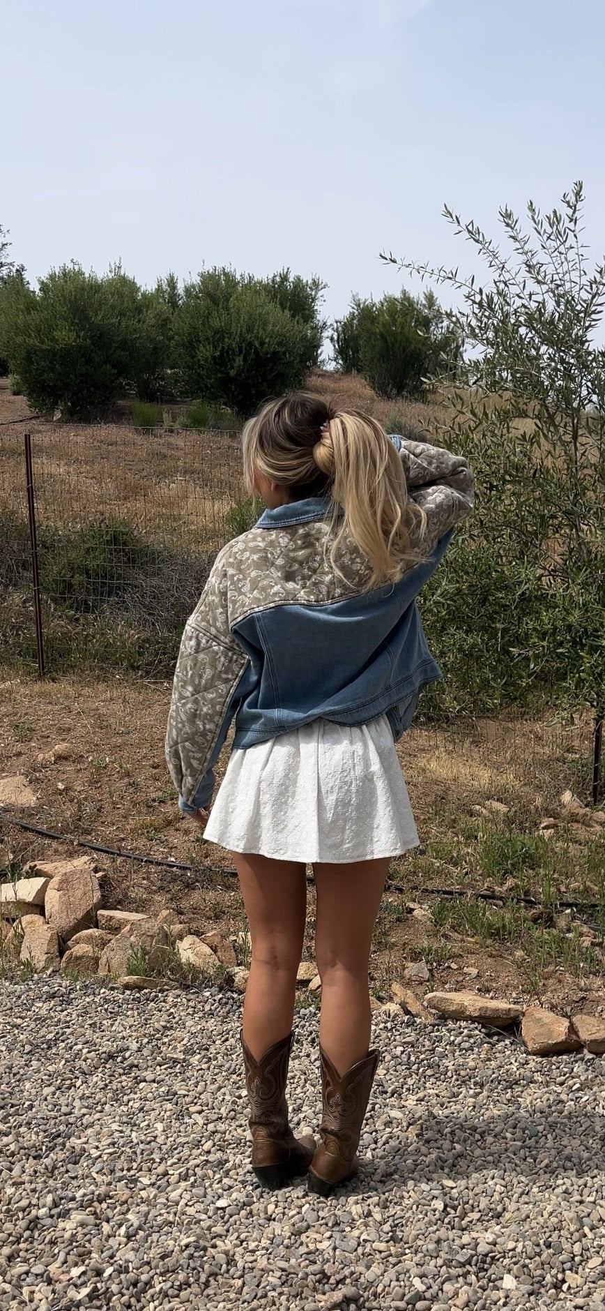 Paisley denim jacket